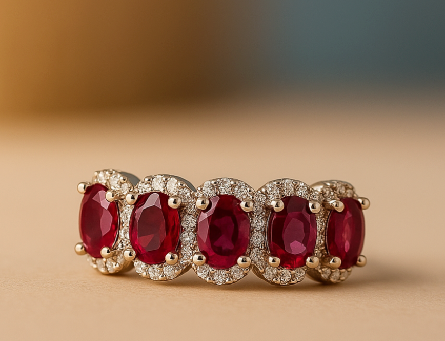 Crimson Crown Ring